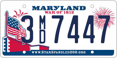MD license plate 3MD7447