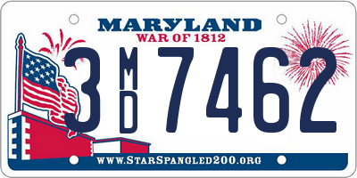 MD license plate 3MD7462