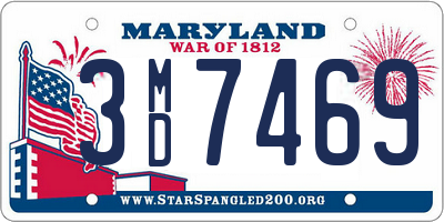 MD license plate 3MD7469