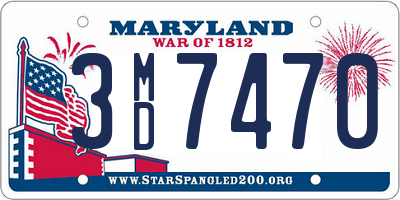 MD license plate 3MD7470