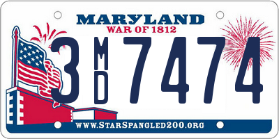 MD license plate 3MD7474