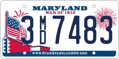 MD license plate 3MD7483