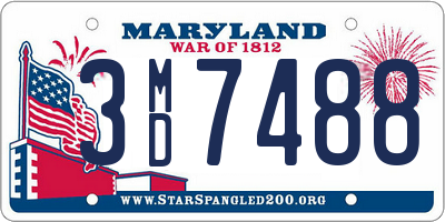 MD license plate 3MD7488