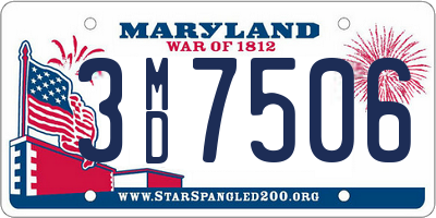 MD license plate 3MD7506