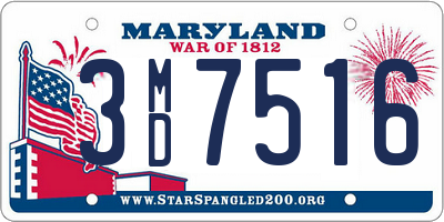 MD license plate 3MD7516