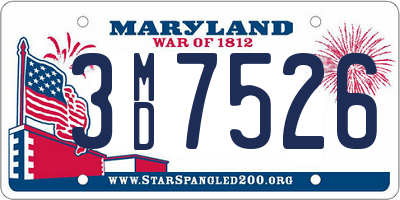 MD license plate 3MD7526