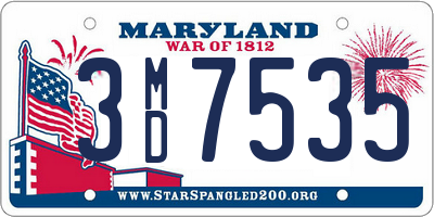 MD license plate 3MD7535