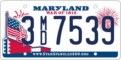 MD license plate 3MD7539