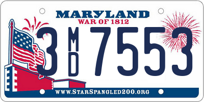 MD license plate 3MD7553