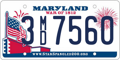 MD license plate 3MD7560