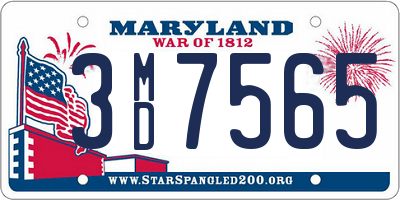 MD license plate 3MD7565