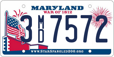 MD license plate 3MD7572