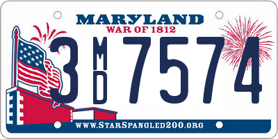 MD license plate 3MD7574
