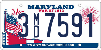 MD license plate 3MD7591