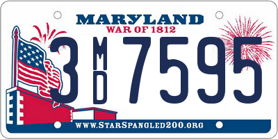 MD license plate 3MD7595