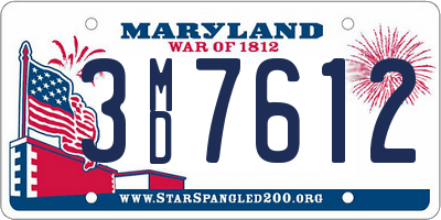 MD license plate 3MD7612