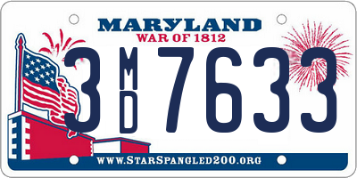 MD license plate 3MD7633