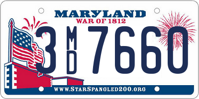 MD license plate 3MD7660