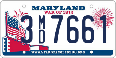 MD license plate 3MD7661