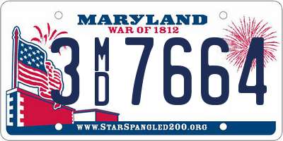 MD license plate 3MD7664