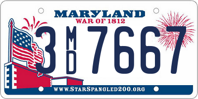 MD license plate 3MD7667