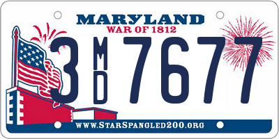 MD license plate 3MD7677