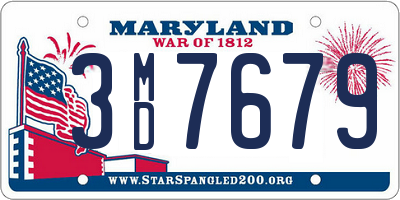 MD license plate 3MD7679