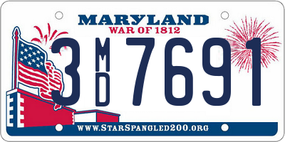 MD license plate 3MD7691