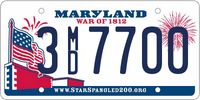 MD license plate 3MD7700