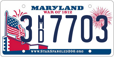 MD license plate 3MD7703