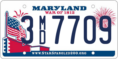 MD license plate 3MD7709