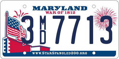 MD license plate 3MD7713