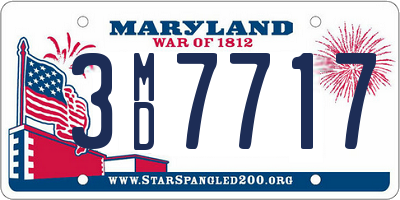 MD license plate 3MD7717