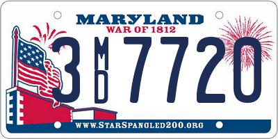 MD license plate 3MD7720