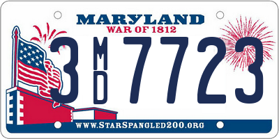 MD license plate 3MD7723