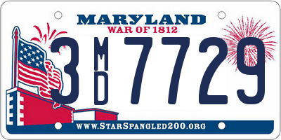 MD license plate 3MD7729