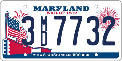 MD license plate 3MD7732