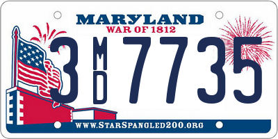 MD license plate 3MD7735