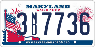 MD license plate 3MD7736