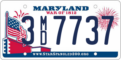 MD license plate 3MD7737