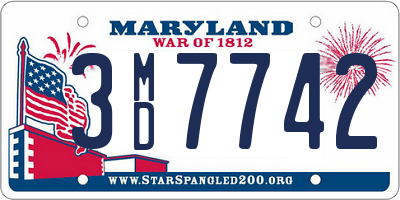 MD license plate 3MD7742