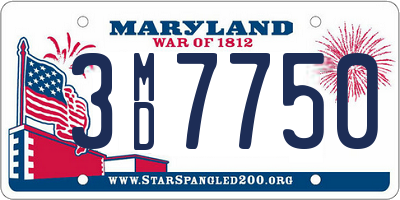 MD license plate 3MD7750