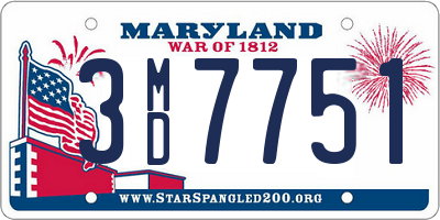 MD license plate 3MD7751