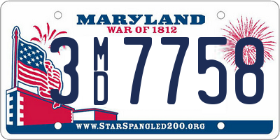 MD license plate 3MD7758