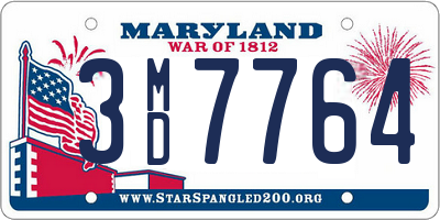 MD license plate 3MD7764