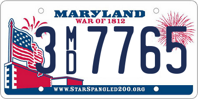 MD license plate 3MD7765