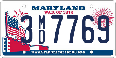 MD license plate 3MD7769