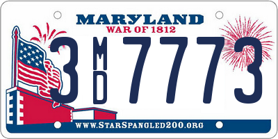 MD license plate 3MD7773
