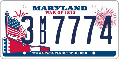 MD license plate 3MD7774