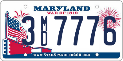 MD license plate 3MD7776